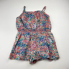 Load image into Gallery viewer, Girls Monsoon, lightweight coral cotton summer playsuit, FUC, size 5-6,  