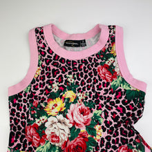 Load image into Gallery viewer, Girls Rock Your Kid, stretchy floral &amp; animal print waisted dress, GUC, size 7, L: 65cm