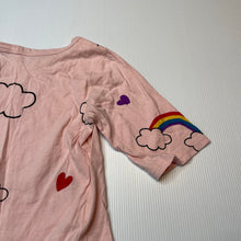 Load image into Gallery viewer, Girls cotton, pyjama top, rainbows, GUC, size 4,  