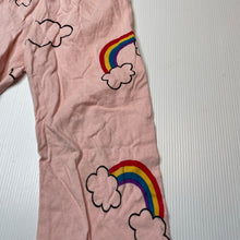 Load image into Gallery viewer, Girls cotton, pyjama pants / bottoms, rainbows, GUC, size 4,  