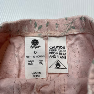 Girls Dymples, broderie cotton pyjama shorts, GUC, size 0,  
