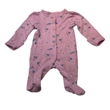 Load image into Gallery viewer, Girls Carters, floral cotton coverall / romper, GUC, size 0000,  