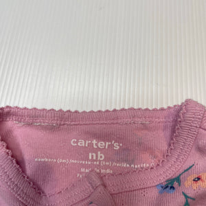 Girls Carters, floral cotton coverall / romper, GUC, size 0000,  