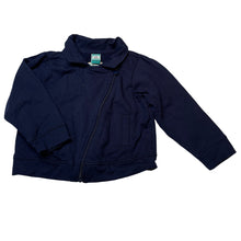Load image into Gallery viewer, Girls Top Top Girl, navy fleece lined zip up sweater, EUC, size 3-4,  