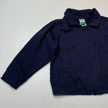 Load image into Gallery viewer, Girls Top Top Girl, navy fleece lined zip up sweater, EUC, size 3-4,  