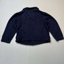 Load image into Gallery viewer, Girls Top Top Girl, navy fleece lined zip up sweater, EUC, size 3-4,  