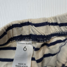 Load image into Gallery viewer, Girls Brilliant Basics, navy stripe cotton shorts, elasticated, GUC, size 6,  