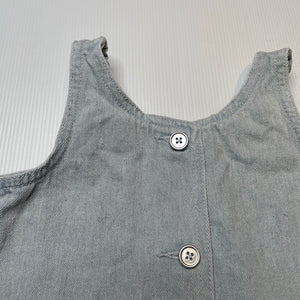 Girls Seed, blue denim sleeveless top, GUC, size 3,  