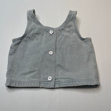 Load image into Gallery viewer, Girls Seed, blue denim sleeveless top, GUC, size 3,  