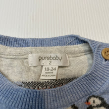 Load image into Gallery viewer, Unisex purebaby, organic cotton / wool knit sweater / jumper, FUC, size 2,  