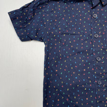 Load image into Gallery viewer, Boys Mic Mac, navy lightweight cotton short sleeve shirt, EUC, size 3,  