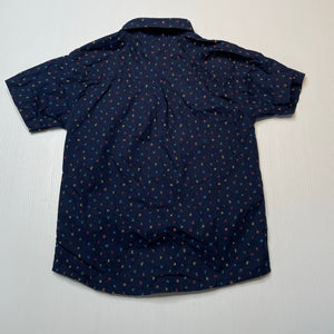 Boys Mic Mac, navy lightweight cotton short sleeve shirt, EUC, size 3,  