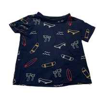 Load image into Gallery viewer, Boys Anko, navy cotton tee / top, skateboards, GUC, size 3,  