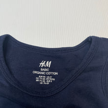 Load image into Gallery viewer, Unisex H&amp;M, navy organic cotton singletsuit / romper, GUC, size 2,  