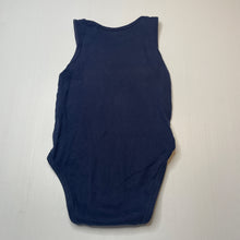 Load image into Gallery viewer, Unisex H&amp;M, navy organic cotton singletsuit / romper, GUC, size 2,  