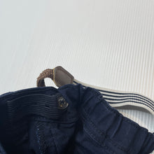 Load image into Gallery viewer, Boys H&amp;M, navy stretch cotton pants, adjustable, Inside leg: 27cm, EUC, size 1,  