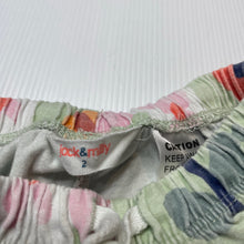 Load image into Gallery viewer, Girls Jack &amp; Milly, floral cotton pyjama shorts, wash fade, FUC, size 2,  