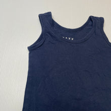 Load image into Gallery viewer, Boys MAXX, navy stretchy singlet top, GUC, size 1-2,  