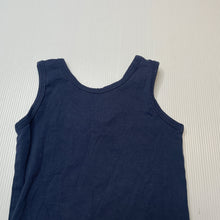 Load image into Gallery viewer, Boys MAXX, navy stretchy singlet top, GUC, size 1-2,  