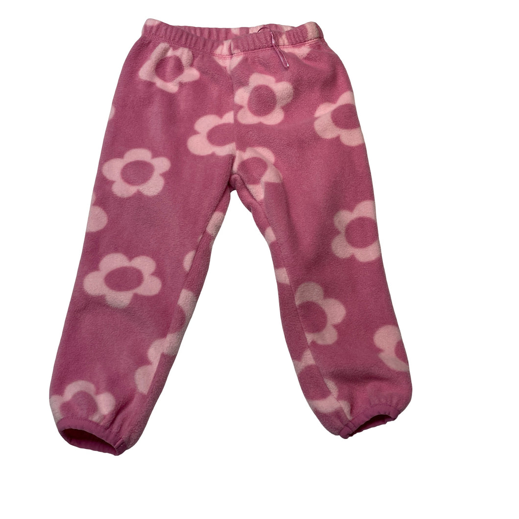 Girls Anko, floral fleece pyjama pants / bottoms, GUC, size 2,  