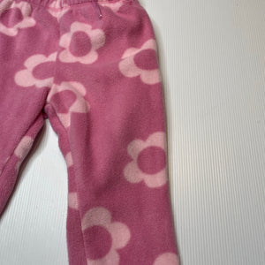 Girls Anko, floral fleece pyjama pants / bottoms, GUC, size 2,  