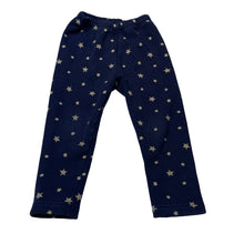 Load image into Gallery viewer, Girls Uniqlo, navy fleece lined pants, elasticated, FUC, size 2,  