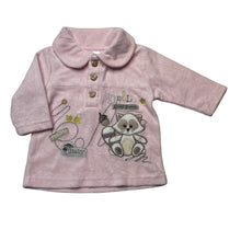 Load image into Gallery viewer, Girls Baby Baby, embroidered velour long sleeve top, EUC, size 000,  