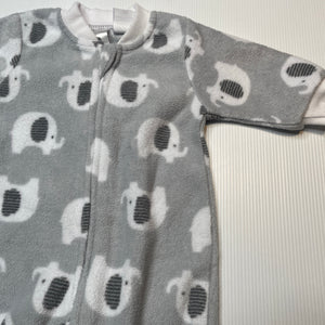 Unisex Dymples, soft fleece zip coverall / romper, EUC, size 0000,  