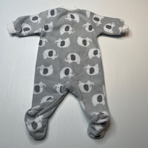 Unisex Dymples, soft fleece zip coverall / romper, EUC, size 0000,  