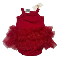Load image into Gallery viewer, Girls Baby Baby, red &amp; gold glitter tutu romper, NEW, size 00,  