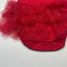 Load image into Gallery viewer, Girls Baby Baby, red &amp; gold glitter tutu romper, NEW, size 00,  