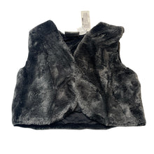 Load image into Gallery viewer, Girls Mango, grey faux fur vest, single button fasten, NEW, size 6,  