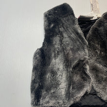 Load image into Gallery viewer, Girls Mango, grey faux fur vest, single button fasten, NEW, size 6,  