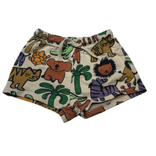 Load image into Gallery viewer, Unisex H&amp;M, cotton shorts, elasticated, animals, EUC, size 0,  