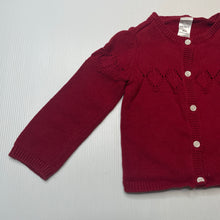 Load image into Gallery viewer, Girls Carters, knitted cotton cardigan, EUC, size 1-2,  
