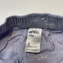 Load image into Gallery viewer, Boys Anko, lightweight cotton shorts, elasticated, FUC, size 2,  