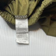 Load image into Gallery viewer, Boys khaki, lightweight stretchy shorts, elasticated, EUC, size 1,  