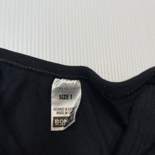 Load image into Gallery viewer, Unisex Bonds, black stretchy long sleeve top, EUC, size 1,  