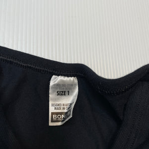 Unisex Bonds, black stretchy long sleeve top, EUC, size 1,  