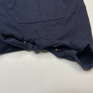 Boys Sprout, navy cotton overalls / shortalls, EUC, size 0,  