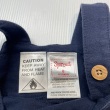 Load image into Gallery viewer, Boys Sprout, navy cotton overalls / shortalls, EUC, size 0,  