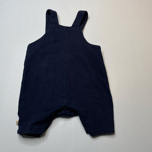 Boys Sprout, navy cotton overalls / shortalls, EUC, size 0,  