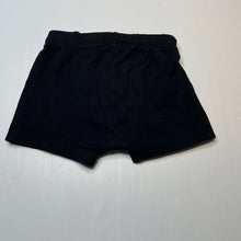 Load image into Gallery viewer, Unisex Favourites, black stretchy shorts, elasticated, GUC, size 2,  
