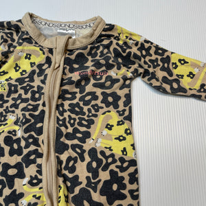 Unisex Bonds, zip wondersuit / zippy / romper, FUC, size 0000,  