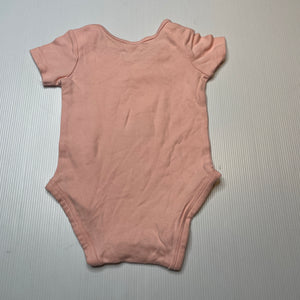 Girls Kids & Co, pink cotton bodysuit / romper, unicorn, GUC, size 00,  
