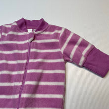 Load image into Gallery viewer, Girls Baby Berry, soft fleece zip coverall / romper, EUC, size 00000,  