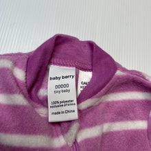 Load image into Gallery viewer, Girls Baby Berry, soft fleece zip coverall / romper, EUC, size 00000,  