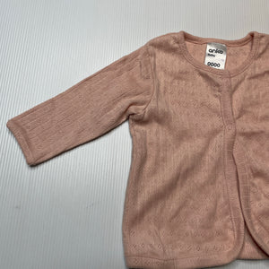 Girls Anko, lightweight pointelle cotton long sleeve top, EUC, size 0000,  