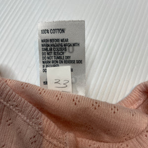 Girls Anko, lightweight pointelle cotton long sleeve top, EUC, size 0000,  