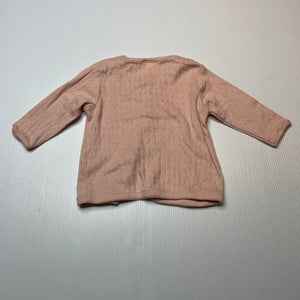 Girls Anko, lightweight pointelle cotton long sleeve top, EUC, size 0000,  